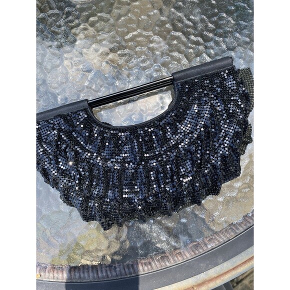 The Limited Black Clutch Metal & Ruffled Mesh EUC - Picture 9 of 9